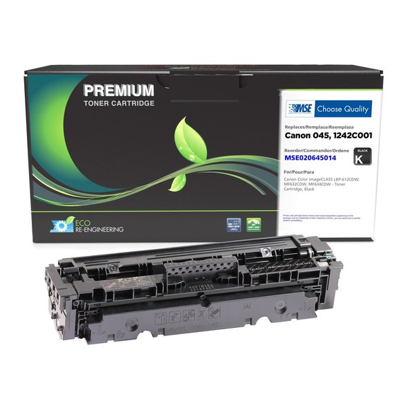 Mse Remanufactured Black Toner Cartridge for Canon 1242C001 (045) MSE020645014